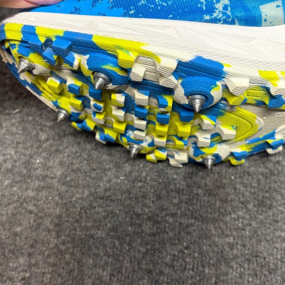 Hoka Crescendo XC Blue Yellow Cross Country Racing Spikes Mens 9 Womens 10.5 - Picture 6 of 8